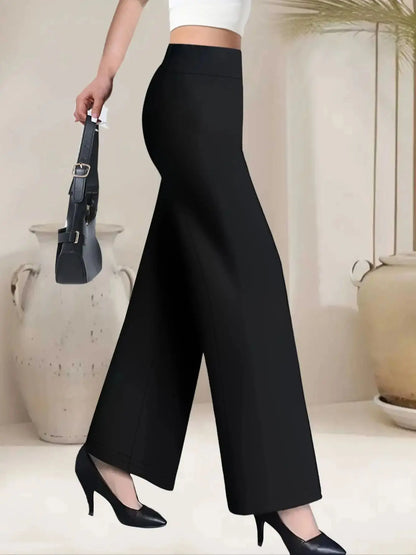1 pair of high waisted straight leg pants - elegant pants for women, versatile for spring, summer, autumn, winter, office wear