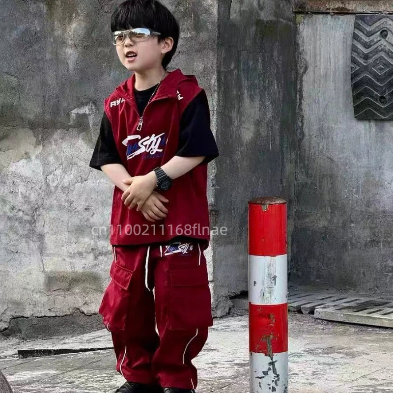 Street Dance Children's Trendy Clothing, Girls' Jazz Dance Clothing, Hip-hop Boys' Sets, Runway Performance Costumes