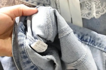 1-10 Years Baby Girls Denim Jacket New Fashion Kids Jean Coat For Girls Sweet Lace Design Princess Outerwear Children's Clothing