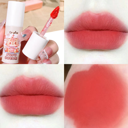 JUJU velvet lip glaze matte matte fake plain white honey peach cheap lip paste