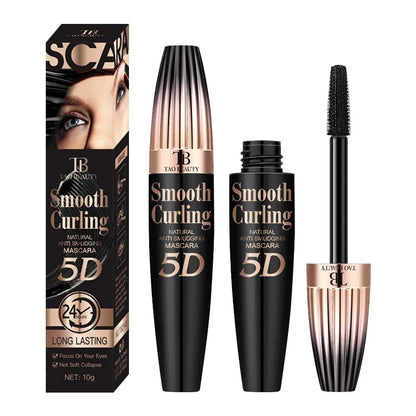 Black Waterproof 7D Mascara Thick Smudge-proof Encrypted Lengthening Curling Eye Lashes Styling Makeup Tools Female Eye Cosmetic