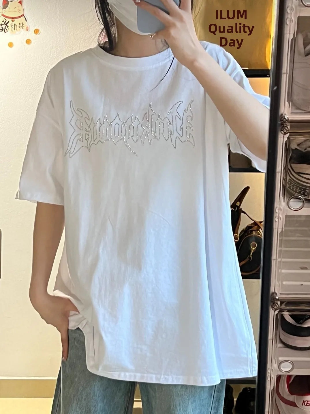 Heavyweight Cotton ort Sve T-irt with Wing Design for Couples Summer Street Sle Loose Fit Faionable And Trendy