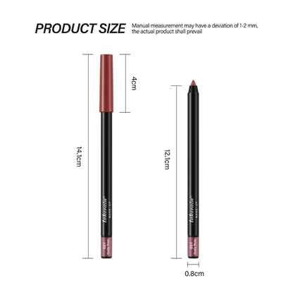 Lipliner Pencil Waterproof Matte Red Contour Tint Lipstick Long Lasting Non-stick Cup Moisturising Lips Makeup 12 Colors