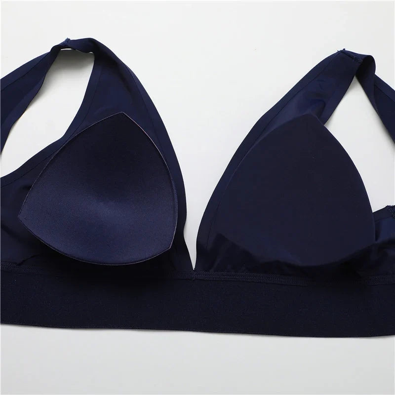New Women's Bras Seamless Bras For Women Sexy Lingerie Deep V Backless Bralette Intimates Push Up Bra Back Closure Brassiere