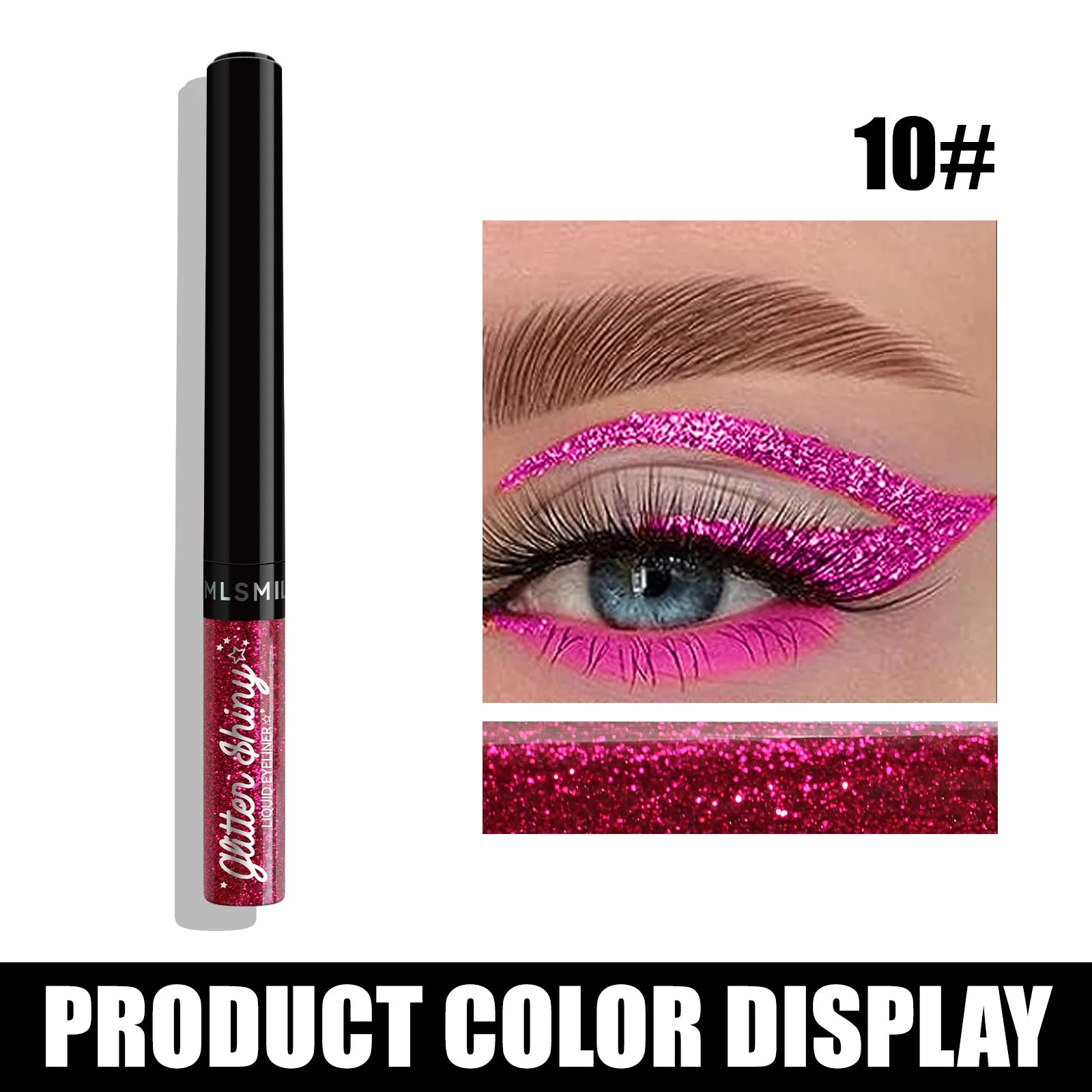 Colors Liquid Eyeliner Set Glitter Eye liner Pen Eye Makeup Quick Dry Eyeshadow Long lasting No Blooming Beauty Cosmetics