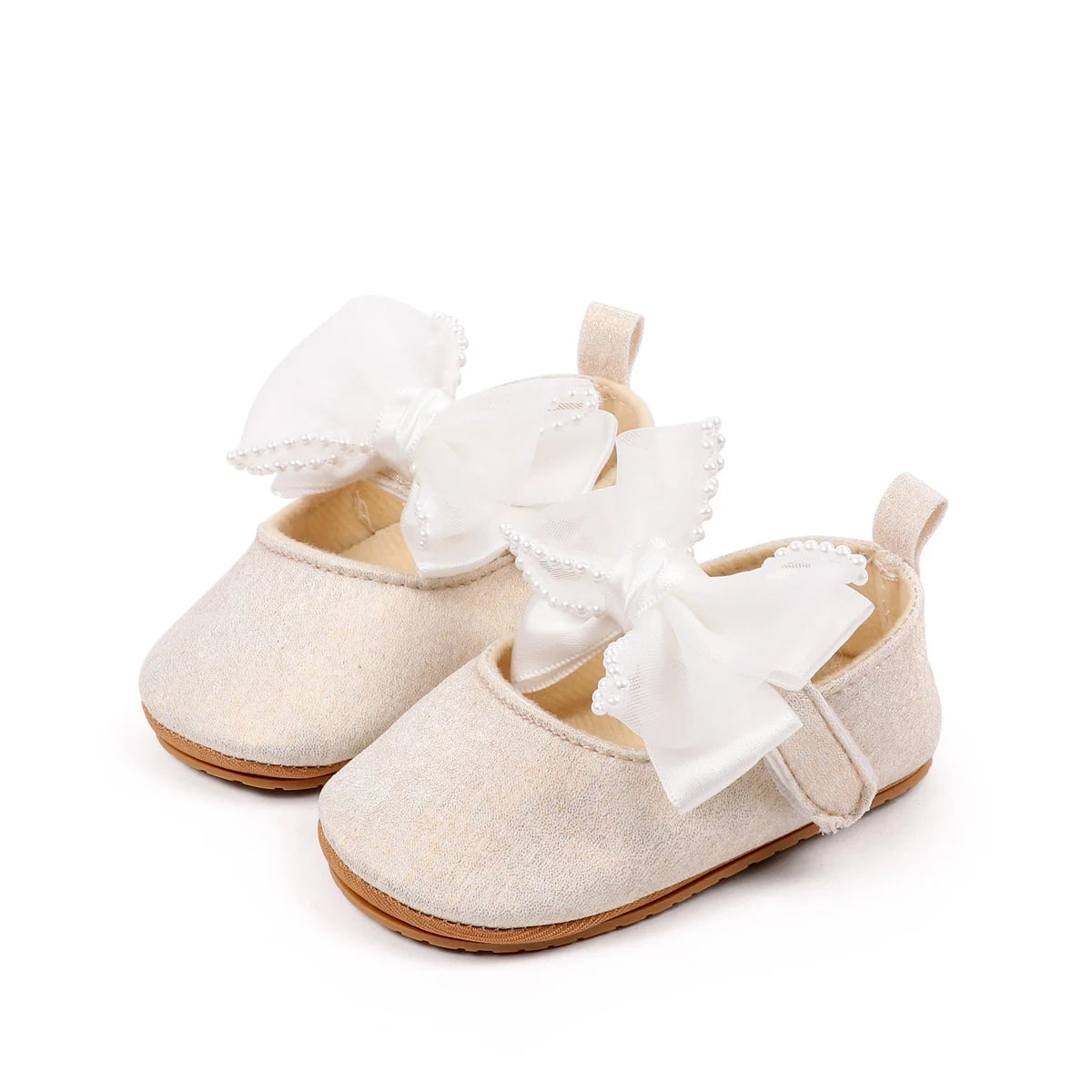 Baby Shoes Girl Baby Cute Bow PU Princess Shoes Soft Cloth Sole Comfortable Walking Shoes Spring and Autumn Sweet Design