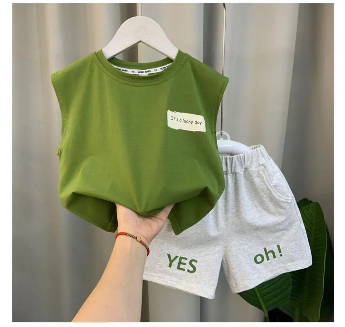 New Boys Baby Girl Summer Vest Set Summer Sleeveless Fashion Boys' and Children's Handsome Two Piece Set