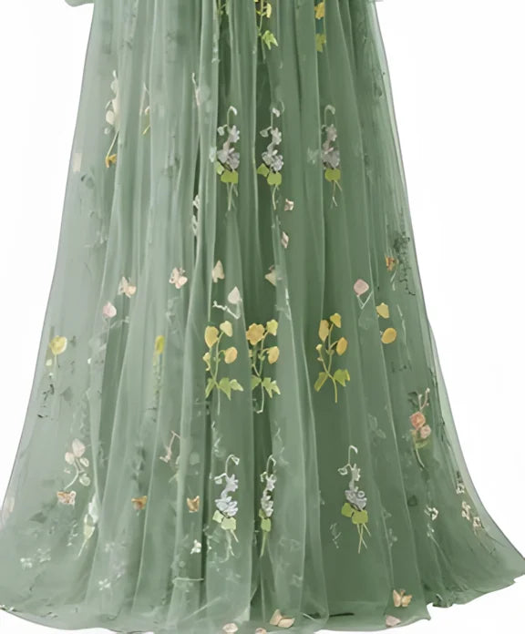 Women's Prom Dress Tulle Floral Elegant Evening Dresses for Woman Luxury Custom Made Sweethearts Exposed Party Dress