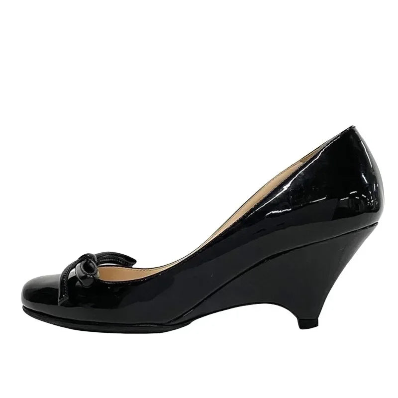 Women's Shoes  Hot Sale Shallow Women's High Heels Fashion Butterfly-knot Solid Office and Career New Round Toe Heels Women