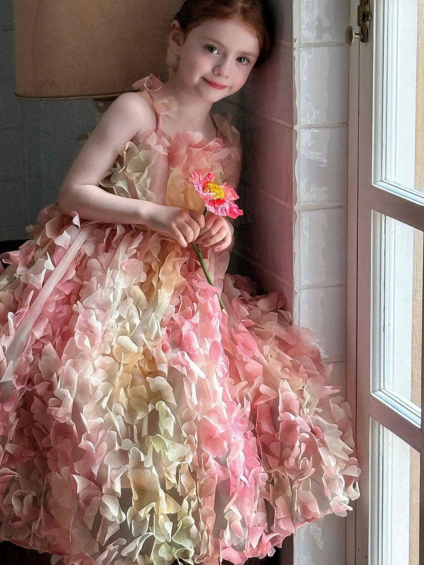 Children Heavy Industry Flower Dress Girls Birthday Banquet Princess Dress Children High End Performance Dress