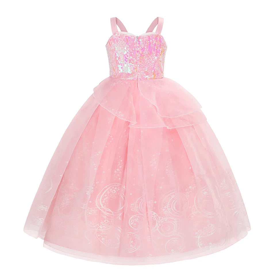 Girl Princess Dress Carnival Party Princess Dress Birthday Party Dress Children's Pink Cute Dress Girl's Party Dress