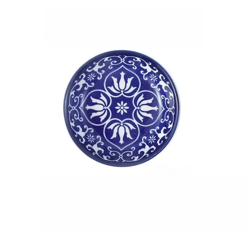 Bohemian Ceramic Condiment Dishes Set Sauce Plates Bowls  Spice Plates for Home  Restaurant Sushi Bar Parties Picnics Camping