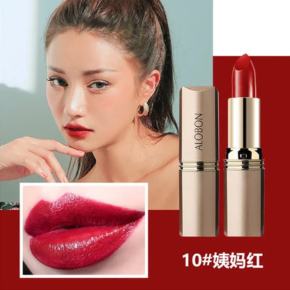 10 Colors Pink Lipstick Waterproof Matte 24 Hours Long Lasting Non-Stick Cup Red Rose Lip Tint Velvet Cosmetic Women Make Up