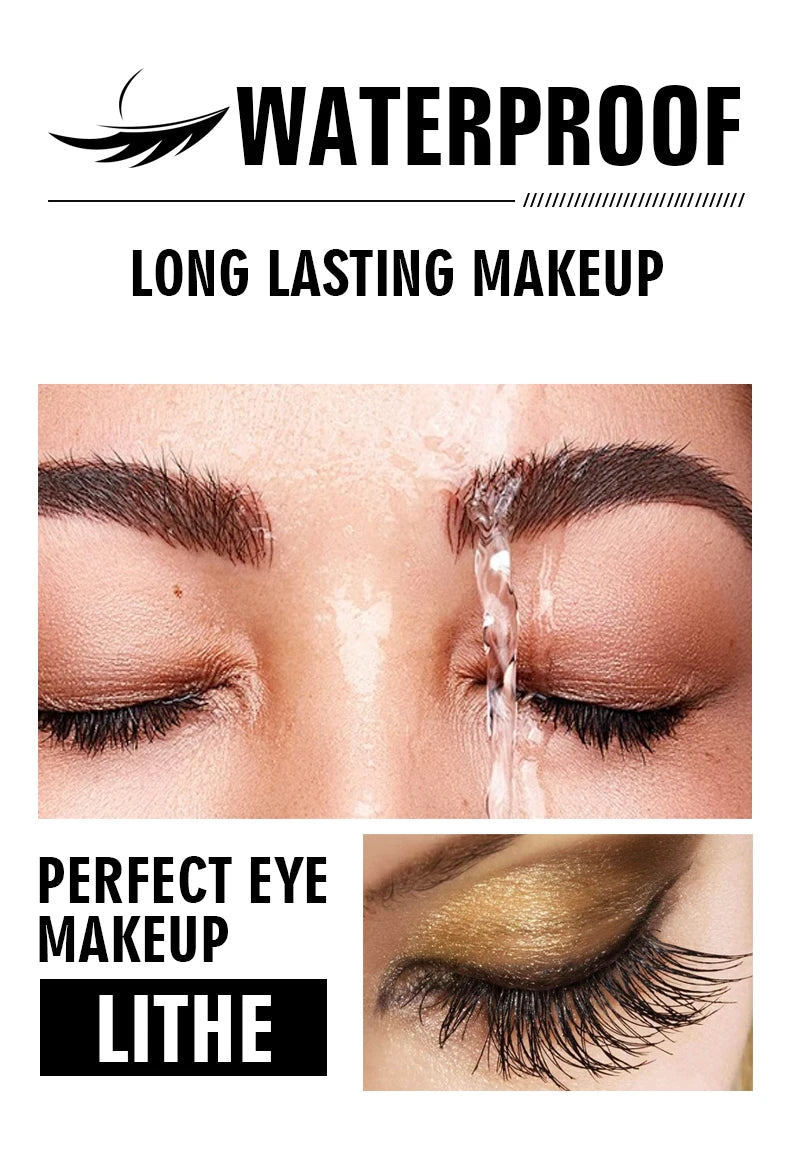 Black Waterproof 7D Mascara Thick Smudge-proof Encrypted Lengthening Curling Eye Lashes Styling Makeup Tools Female Eye Cosmetic