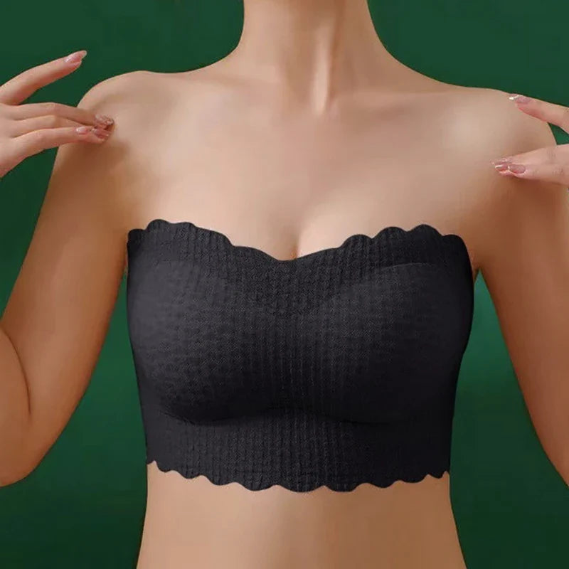Women Seamless Bralette Sexy Invisible Bra Tube Tops Strapless Bras Lingerie Wireless Wedding Brassiere Push Up Underwear