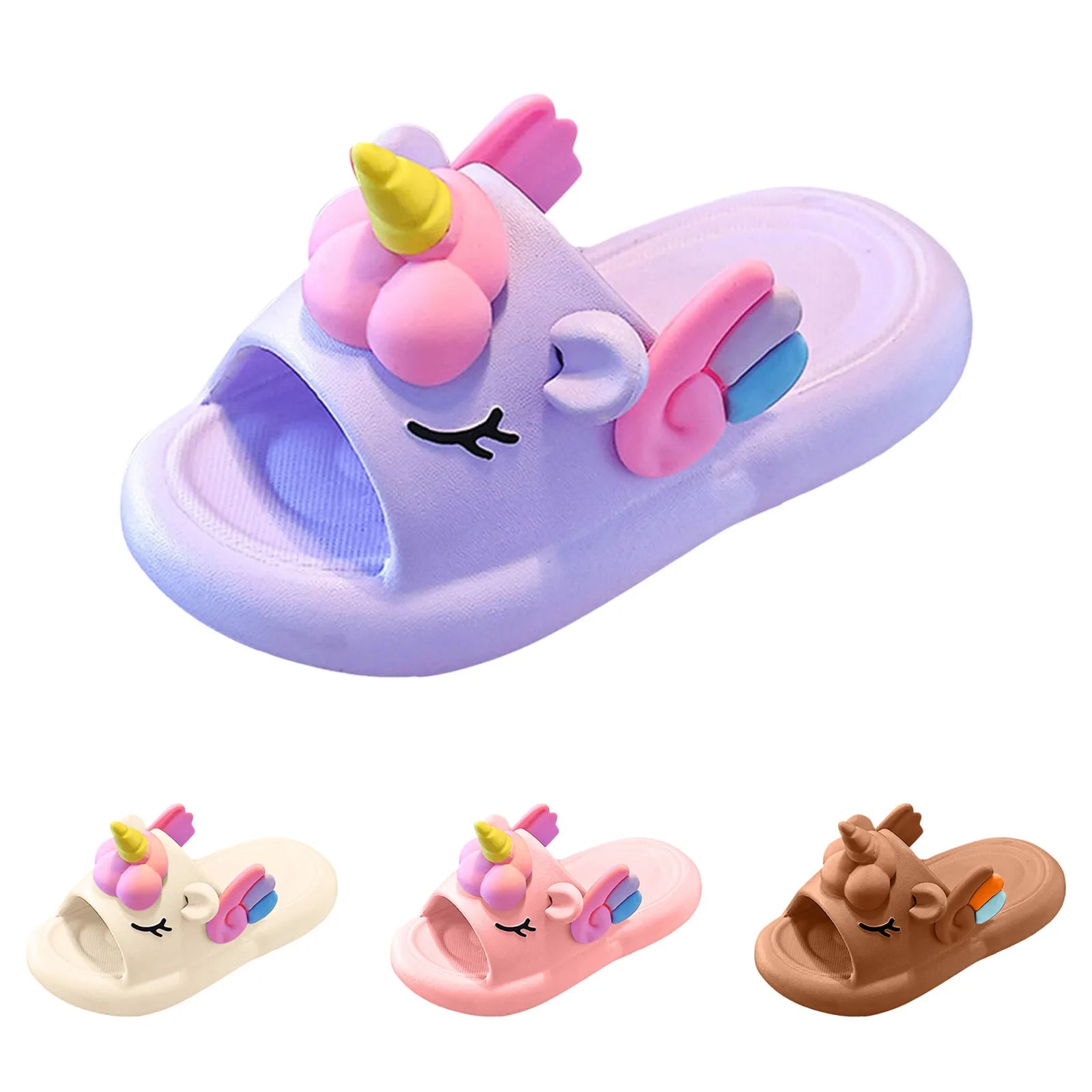 Children'S Slippers Cute Cartoon Baby Indoor Non Slip Thick Bottom Parent Child Slippers Kid Slippers