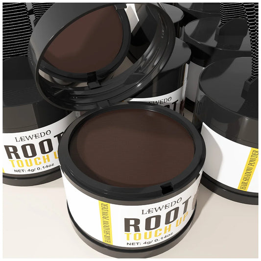 Lewedo Hair Line Powder 4g Black Root Cover Up Natural Instant Waterproof Hairline Shadow Powder Hair Concealer Coverage