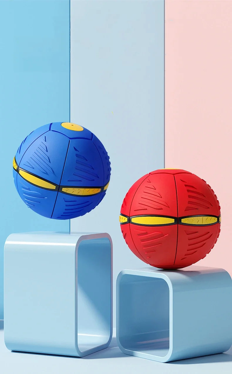 Blue Flying Saucer Ball Outdoor Parent Children Toy Foot Magic Deformation Foot Pressure Decompression Vent Ball