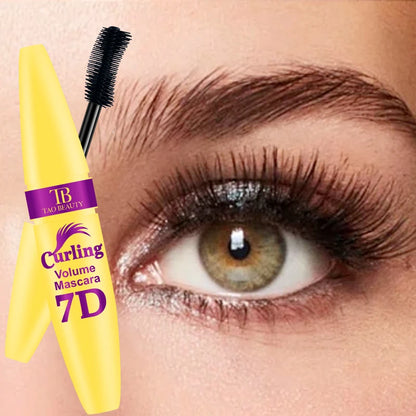 Black Waterproof 7D Mascara Thick Smudge-proof Encrypted Lengthening Curling Eye Lashes Styling Makeup Tools Female Eye Cosmetic