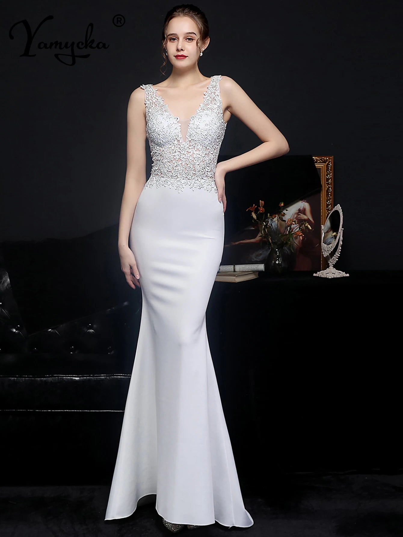 Sexy elegant luxury wedding evening long dresses for women rhinestone Mom & Kids Sexy elegant luxury wedding evening long dresses for women rhinestone Mom & Kids