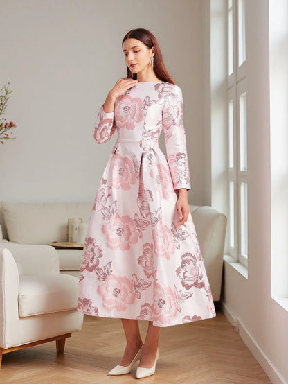 2025 Autumn-Winter New Luxury Elegant Pink Party Banquet Evening Gown for Wedding Guest Dresses