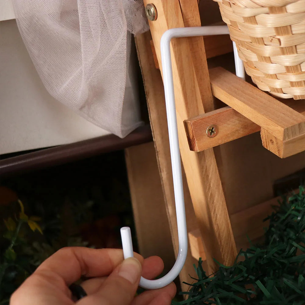 Gardening Accessories Iron Fence Hooks Durable Reusable Fence Flower Groove Hooks Creative Railing Hooks Flower Basket