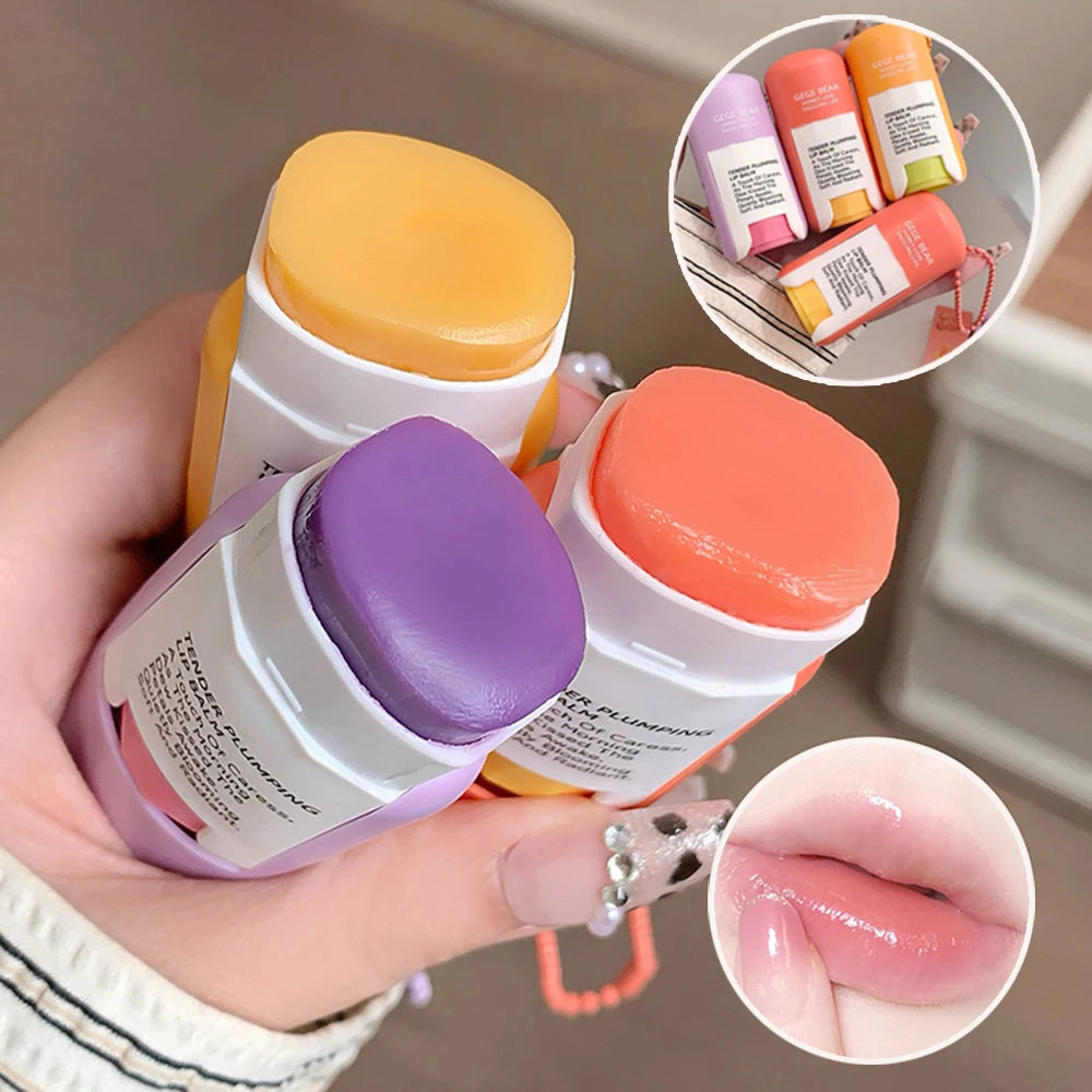 Gege Bear Large Capacity Lip Balm Keychain Pendant, Hydrating & Moisturizing Lip Care, Perfect as Lipstick Base & Accessory