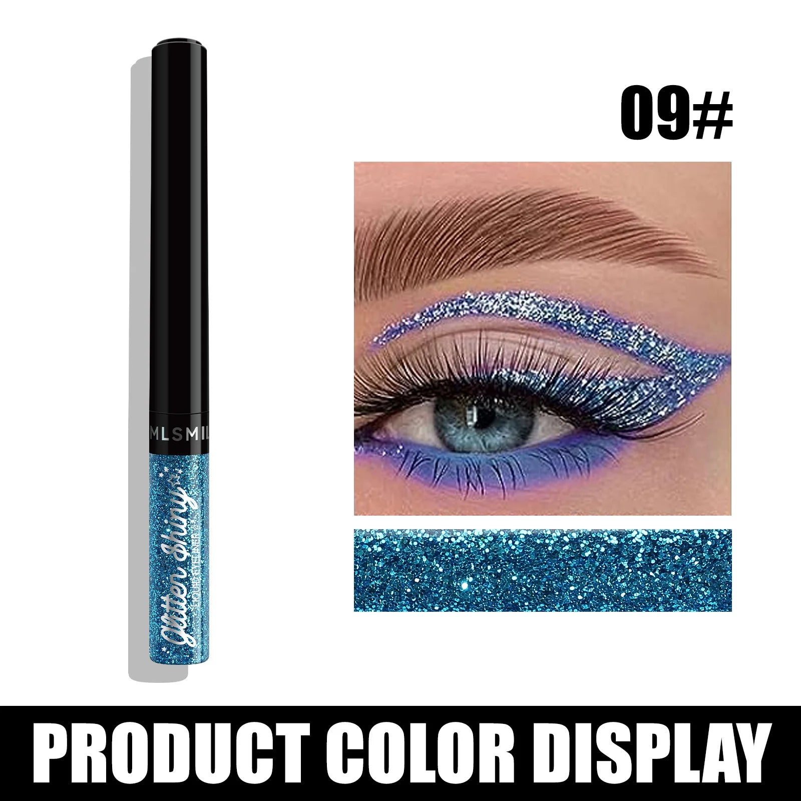 Colors Liquid Eyeliner Set Glitter Eye liner Pen Eye Makeup Quick Dry Eyeshadow Long lasting No Blooming Beauty Cosmetics