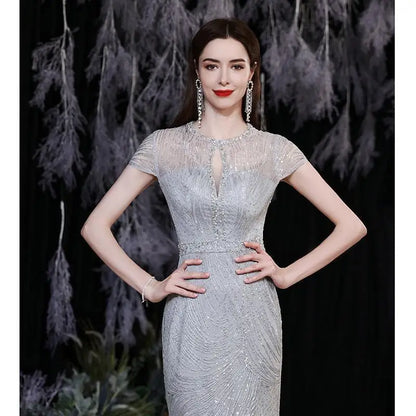 2025 New Elegant Evening Wedding Party Formal Dress Festa Mermaid Ball Gown For Hosts At Banquets And Annual Meetings Gala Gowns