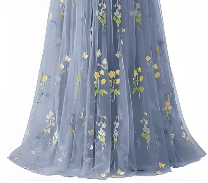 Women's Prom Dress Tulle Floral Elegant Evening Dresses for Woman Luxury Custom Made Sweethearts Exposed Party Dress