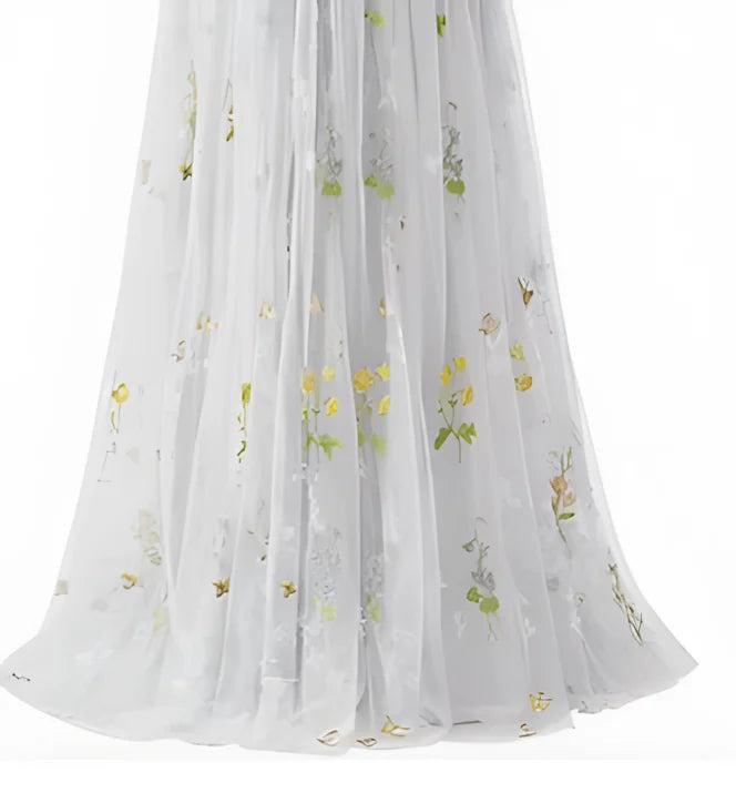 Women's Prom Dress Tulle Floral Elegant Evening Dresses for Woman Luxury Custom Made Sweethearts Exposed Party Dress