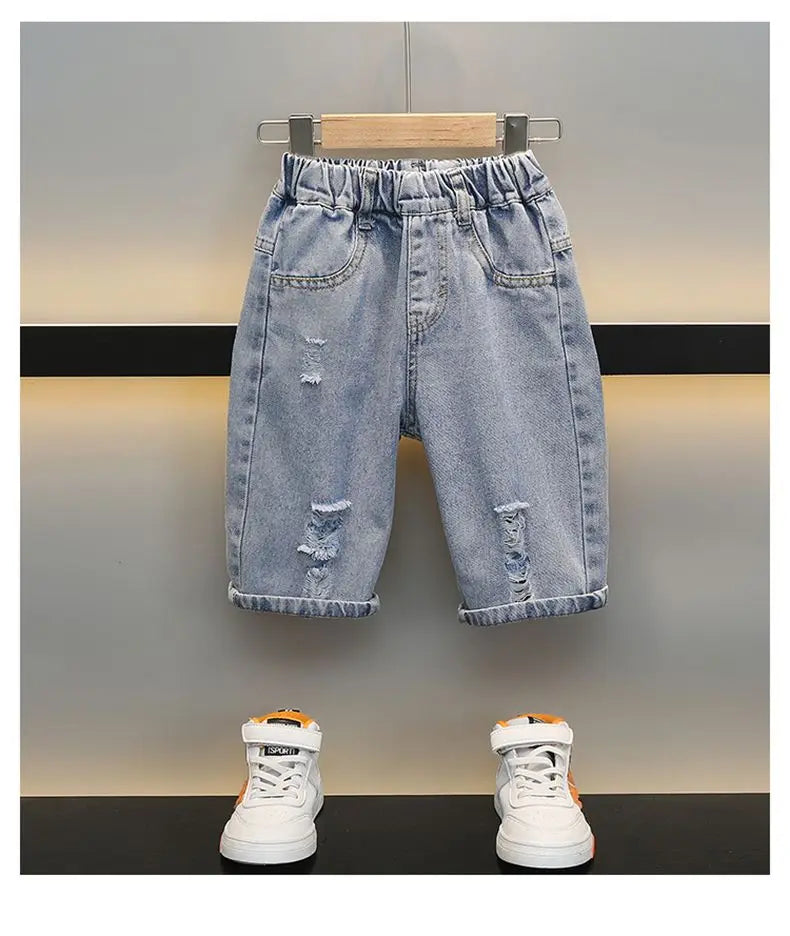 Children Clothing Korean Cotton Short Sleeve Print Shirt+Shorts Set for Toddler Boy Baby Summer Thin Casual Fashion Outfit