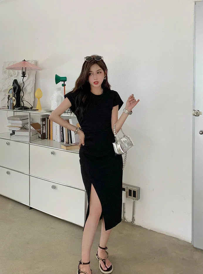 White Dresses for Women  Woman Dress Clothes Midi X New in Chic and Elegant Pretty Cheap Casual Y2k Outfits Harajuku Cotton