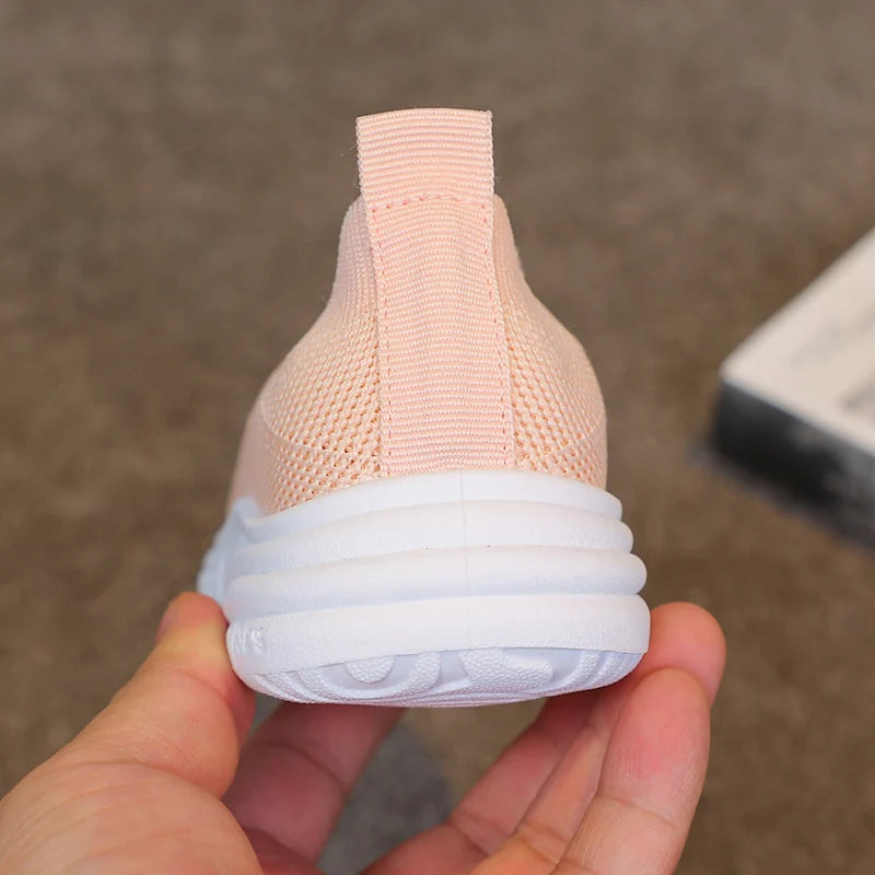 Lightweight Boys Girls Casual Shoes Breathable Slip on Kids Casual Sneakers Anti-slip Toddler Flats Outdoor Walking Shoes