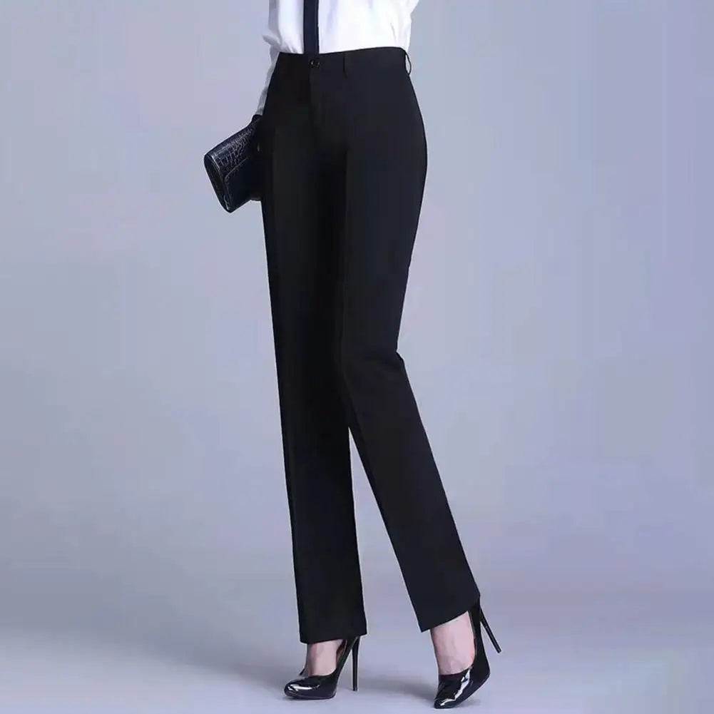 Simple Casual Women Suit Pants Straight Leg Pants Office Ladies Female Trousers Versatile Business Casual Pants Office Trousers