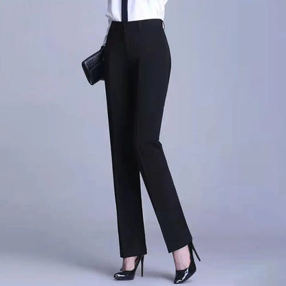 Simple Casual Women Suit Pants Straight Leg Pants Office Ladies Female Trousers Versatile Business Casual Pants Office Trousers