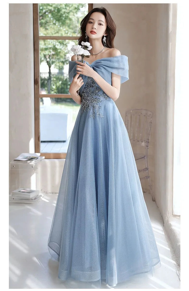 Birthday Party Evening Dresses Women Spring Summer New Slim Banquet Student Graduation Performance Dress Art Test Host Dress