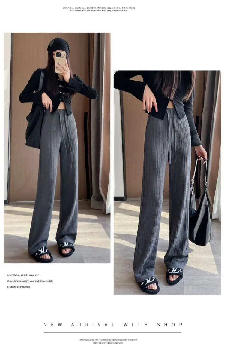 Women's Pencil Pants Jogger Sweatpants Thin Material Seven/Nine Points Length Boting Trousers for Spring Season