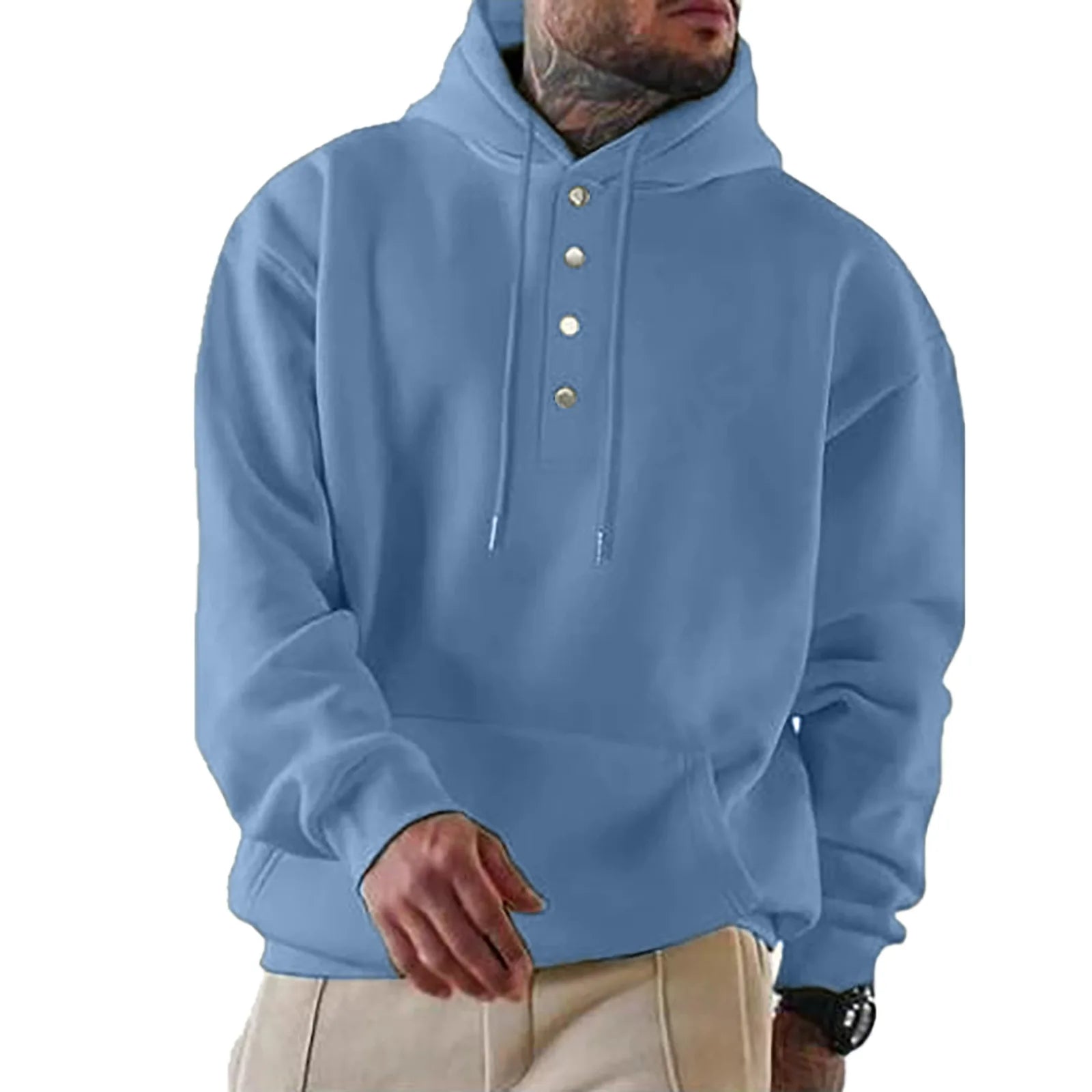 Loose Fit Long Sleeves Hoodie For Men Autumn Winter Casual Breathable Fashion Sweatirt  Men Streetwear Classic Pullover Design