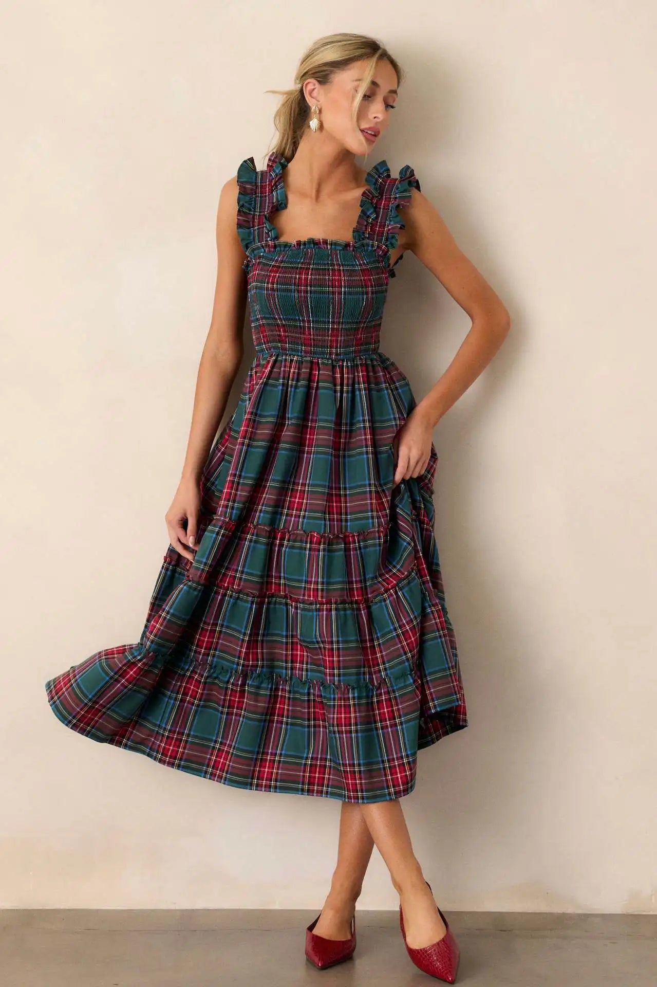 Woman Clothes Party Dresses French Retro Plaid Slim Irregular Dress Women's New Design Skirt Elegant Party Dresses Clothing