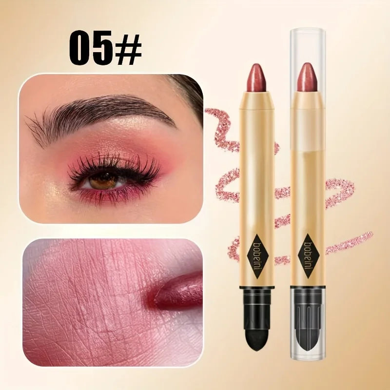 Pearly Eyeshadow Stick Pencil Waterproof Glitter Matte Eyeshadow Makeup High Pigmented Eyelid Under Crease Eyeshadow Pen