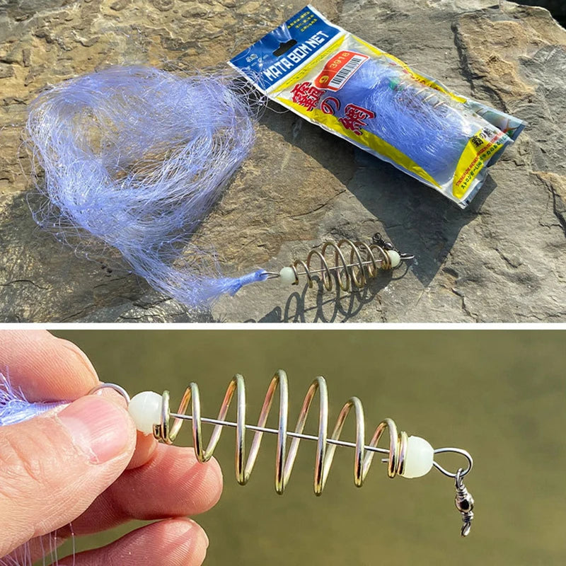bom net fishing Bully Bundle Hookless Fishing Set Simple Small Fish Net Explosive Hook – Mom & Kids