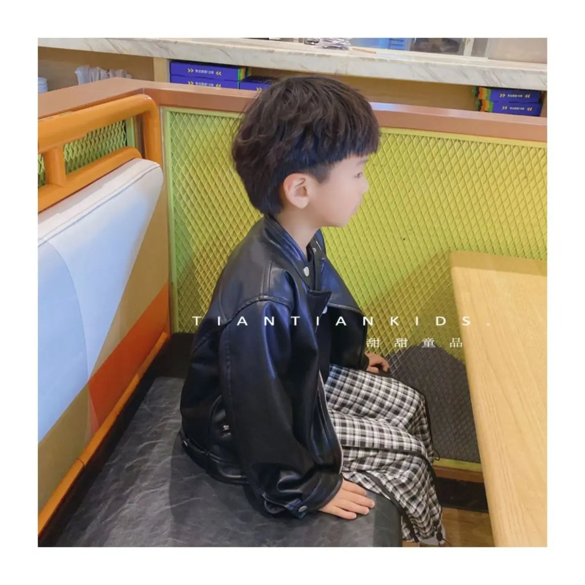 Spring Autumn Boys Leather Jackets For 1-6 Years New Classics Handsome Baby Boy Pu Outerwear Kids Clothing Zipper Fly Coats (Available)