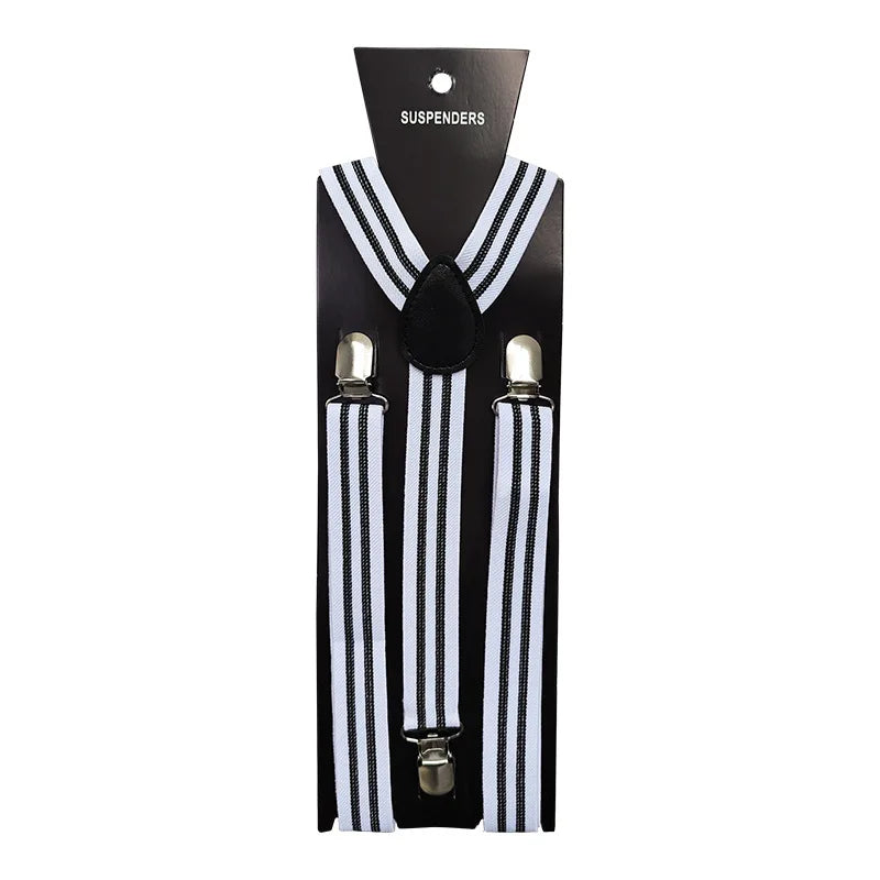 Children's Suspender Adjustable Straps Buckles Length Clothing with Three Elastic Clips Suspender Kids Wedding Accessories