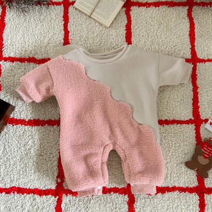 Winter Baby Outfits Boy Girl Clothes Infant Bodysuit Winter Warm Long Sleeve Fleece Baby Romper 0-18 Months Newborn Kid Clothing