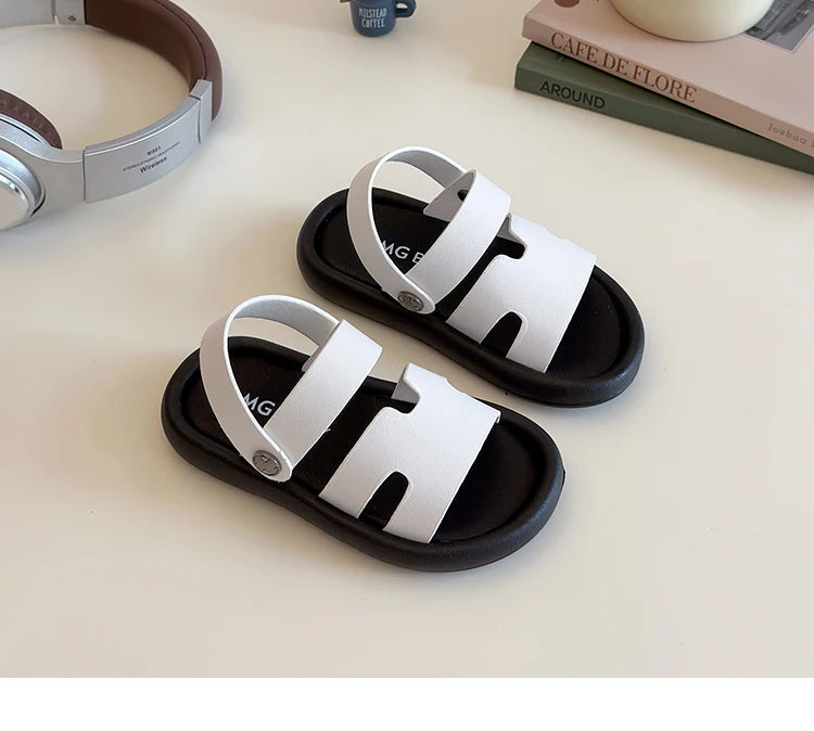 Fashion Spring Child Sandal Summer New Shoe Boy Girl Slippers Soft Bottom Non-slip Kid Shoes Baby Velcro Beach Sandal Slippers