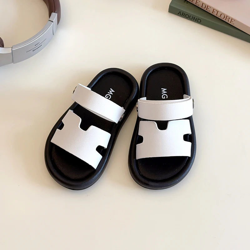 Fashion Spring Child Sandal Summer New Shoe Boy Girl Slippers Soft Bottom Non-slip Kid Shoes Baby Velcro Beach Sandal Slippers