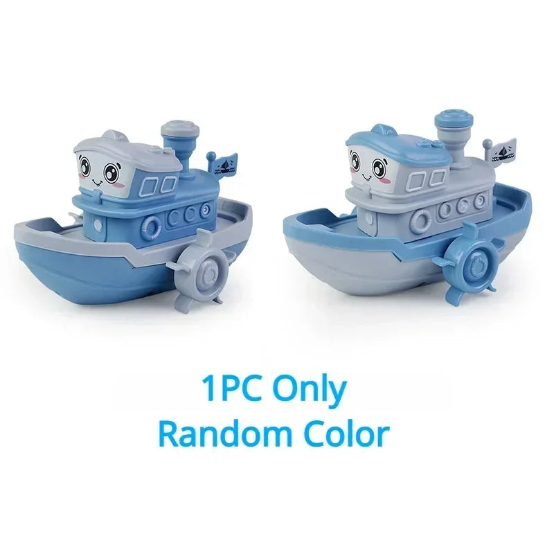 Baby Bath Toys Cute Cartoon Ship Boat Clockwork Toy