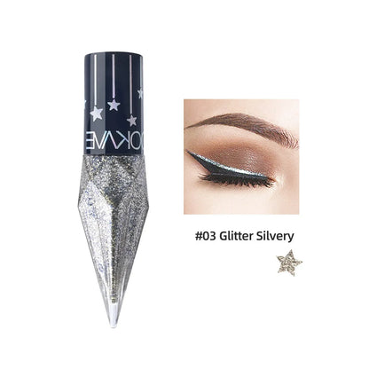 Eye Shadow Pearlescent Diamond Eye Shadow Liquid multicolor Sequins MakeUp Smooth Mini Fine Brush Eyeliner Shine And Head DIY