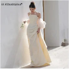Elegant High Collar Evening Prom Bridesmaid Banquet Party Ball Dress Gown Short Sleeve Flower Embroidery Appliques Formal Dress